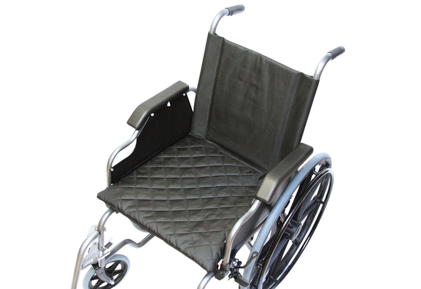 Seniori Sitzauflage Sitzkissen 44x44 cm für Rollstuhl Rollstuhlkissen Rollstuhlauflage, Schwarz Bild 5