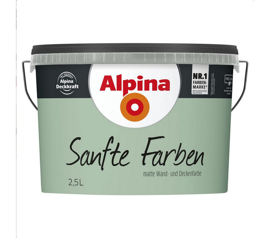 Alpina Wandfarbe Alpina Sanfte Farben 2,5 L Pudergrün Bild 2