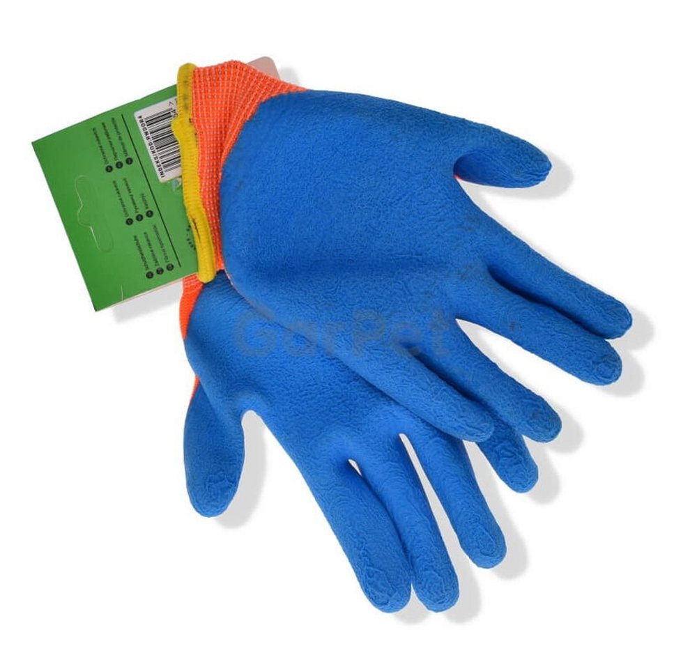 GarPet Gartenhandschuhe Kinder Schutzhandschuhe Latex Garten Handschuhe Arbeitshandschuhe (12-St) Bild 2