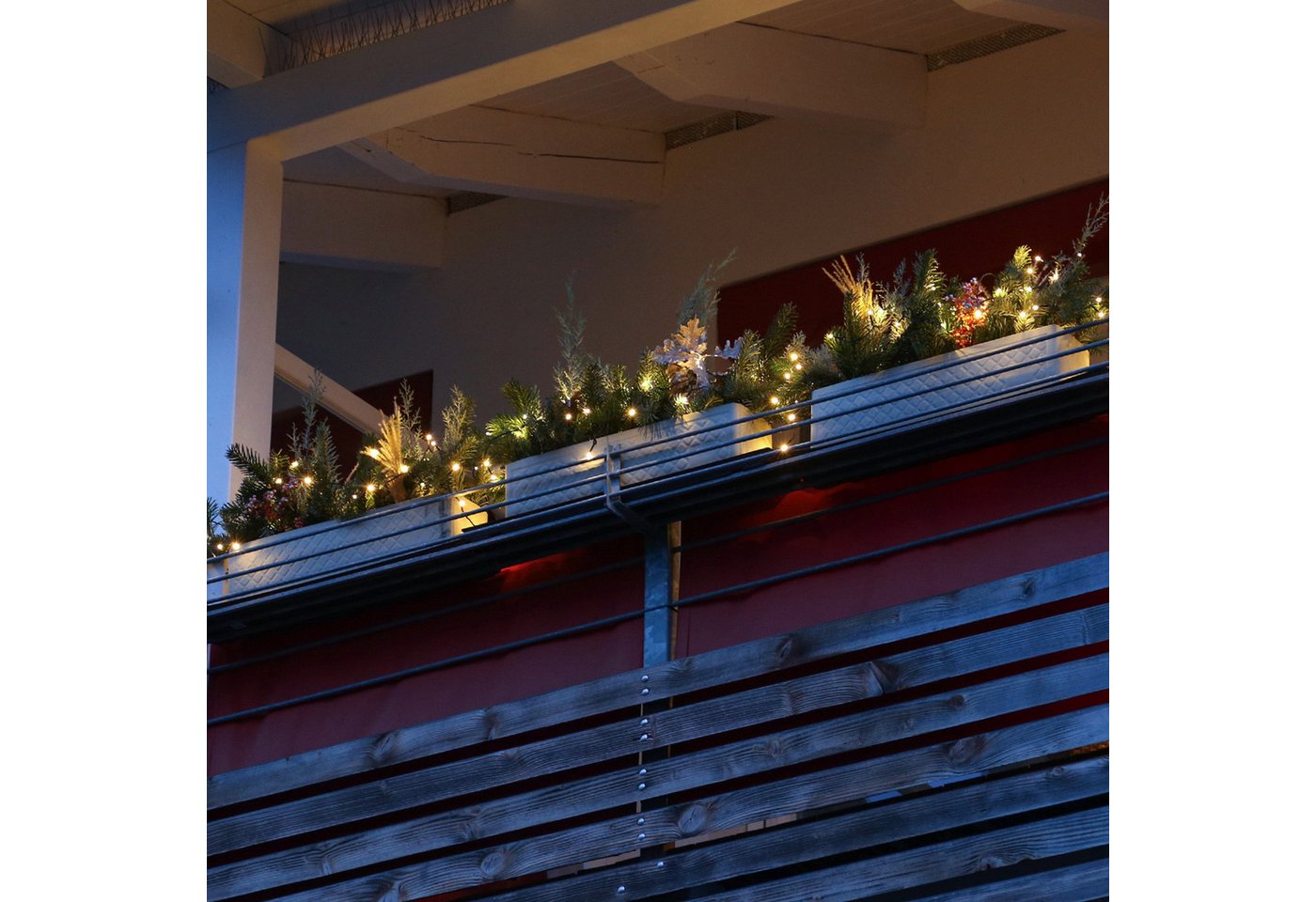 MARELIDA LED-Lichterkette Weihnachtslichterkette auf Kunststoffrad 50m 500LED 8Modi Timer Außen, 500-flammig Bild 5