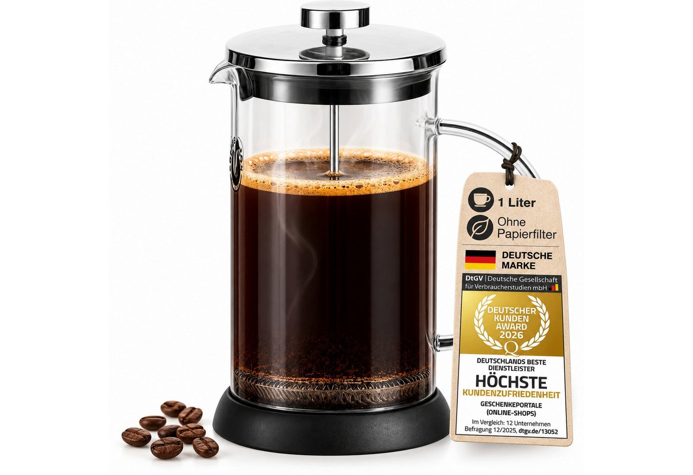 Coffee Fox French Press Kanne, Pressfilterkanne, Kaffeebereiter Bild 2