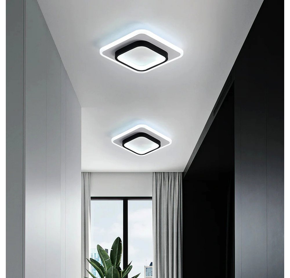 Riserva Deckenleuchten Deckenleuchte LED 20W 3 Lichtfarben, Deckenlampe Flur Küche, LED wechselbar