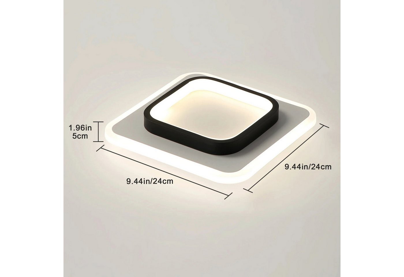 Riserva Deckenleuchten Deckenleuchte LED 20W 3 Lichtfarben, Deckenlampe Flur Küche, LED wechselbar Bild 2