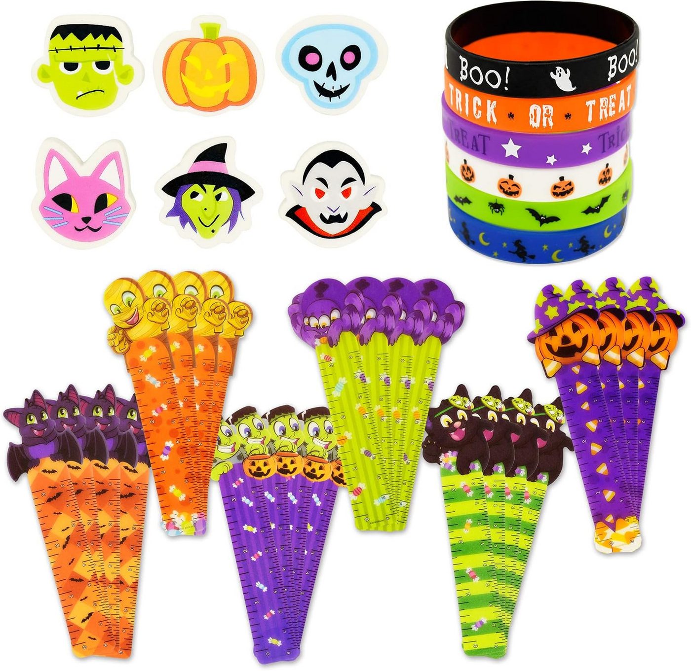 JOYIN Kreativset JOYIN 12 vorverpackte Halloween-Goodie-Bags mit Schreibwaren und Spiel Bild 2