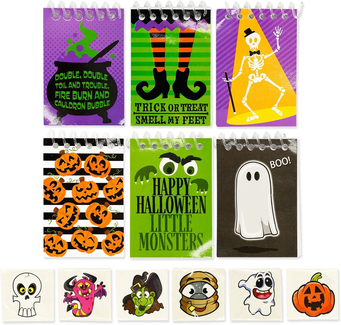JOYIN Kreativset JOYIN 12 vorverpackte Halloween-Goodie-Bags mit Schreibwaren und Spiel Bild 5