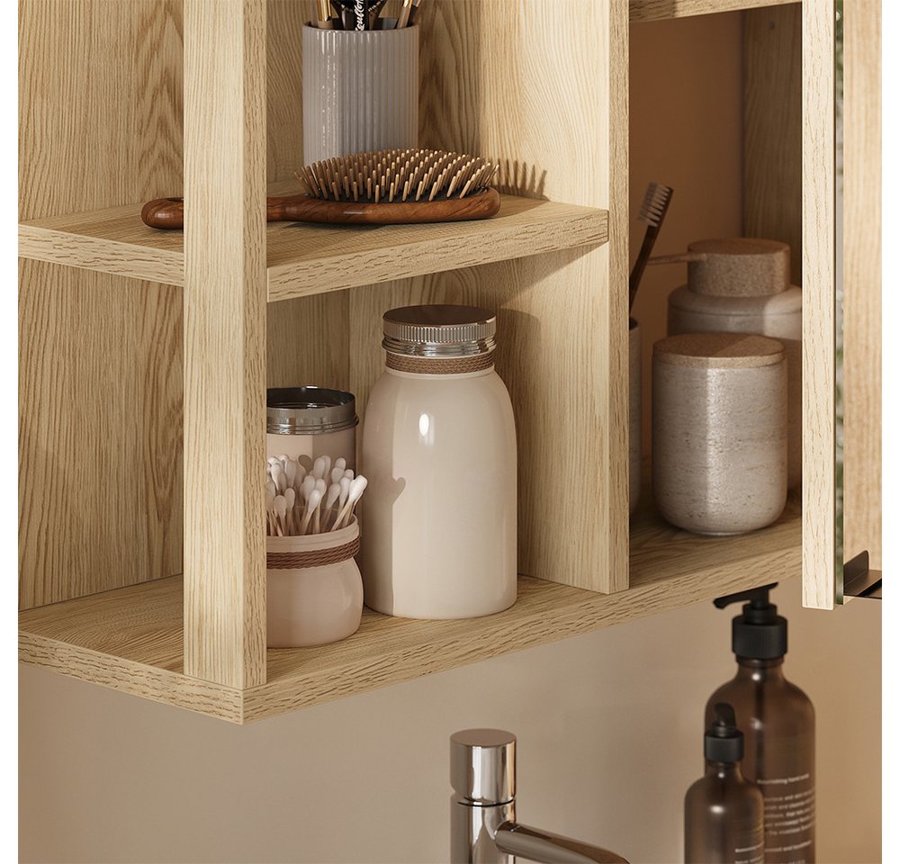 Vicco Badezimmerspiegelschrank Arven, Eiche, 60 x 60 cm Bild 2