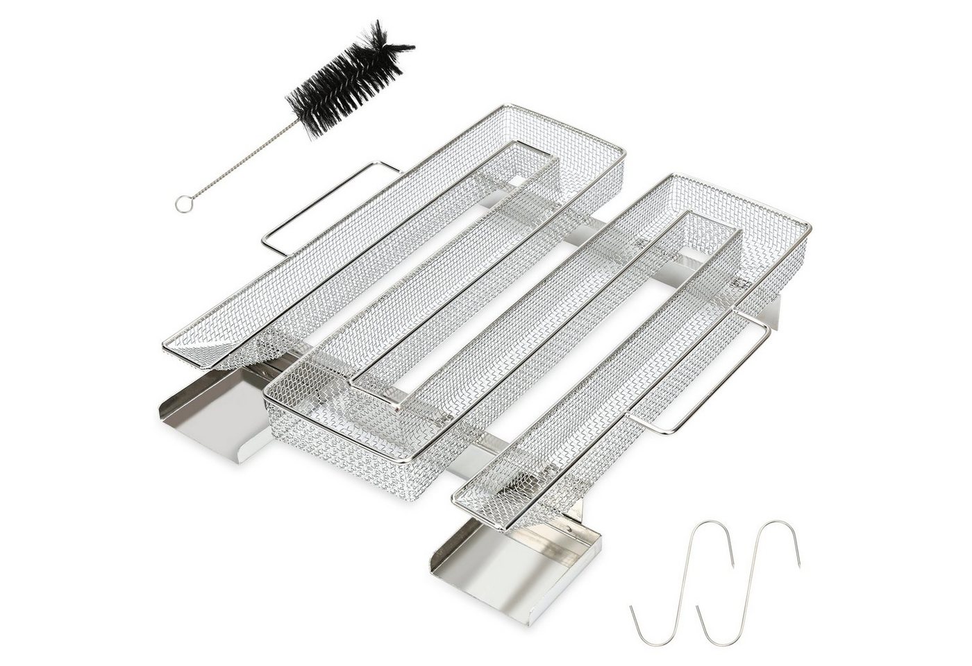 Clanmacy Räucherbox BBQ Kaltrauchgenerator Kaltraucherzeuger für Grill Kaltraucherzeuger Edelstahlmaterial/Bequemer Griff Bild 2