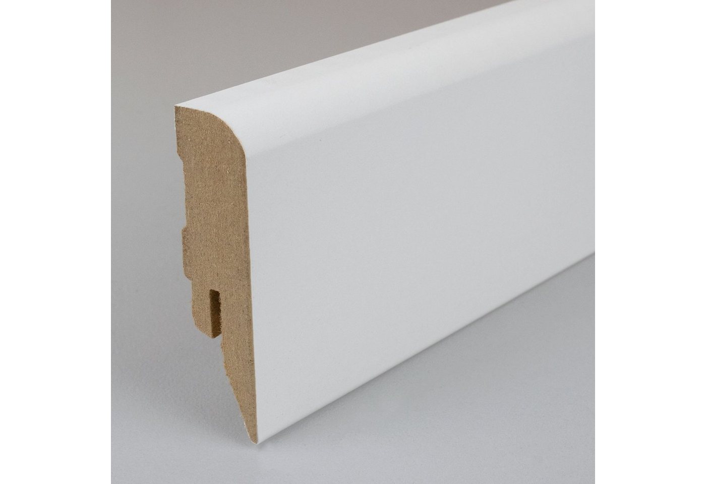PROVISTON Sockelleiste MDF, 16 x 58 x 2500 mm, Weiß, Fußleiste, MDF foliert, L: 250 cm Bild 4