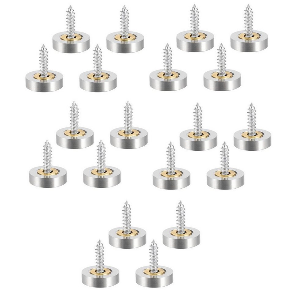 BAYLI Regal 20er Set Spiegel Schrauben mit Kappen, 16mm Zierschrauben mit Abdeckk