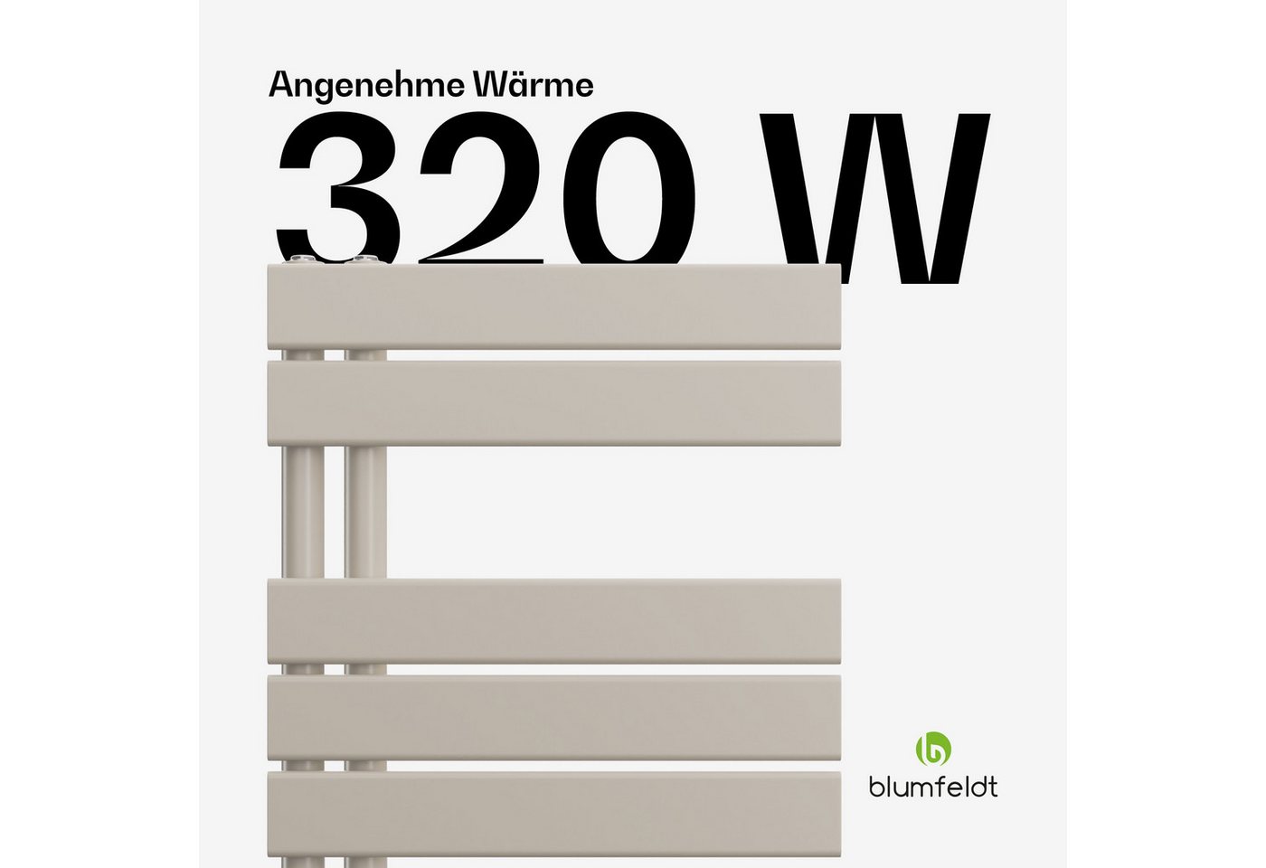 blumfeldt Heizkörper Fairmont 80 x 45, Heizkörper Badzimmer Warmwasser Wandmontage Handtuchhalter Bild 4