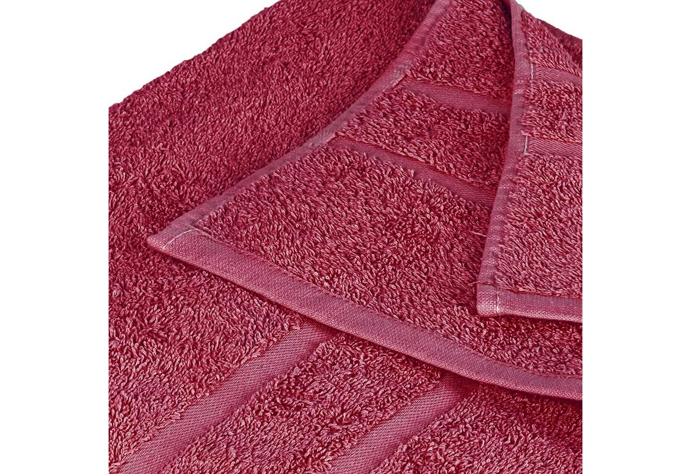 StickandShine Saunatuch 4er Set Premium Frottee Saunatücher 80x200 cm BORDEAUX Frottee Bild 4