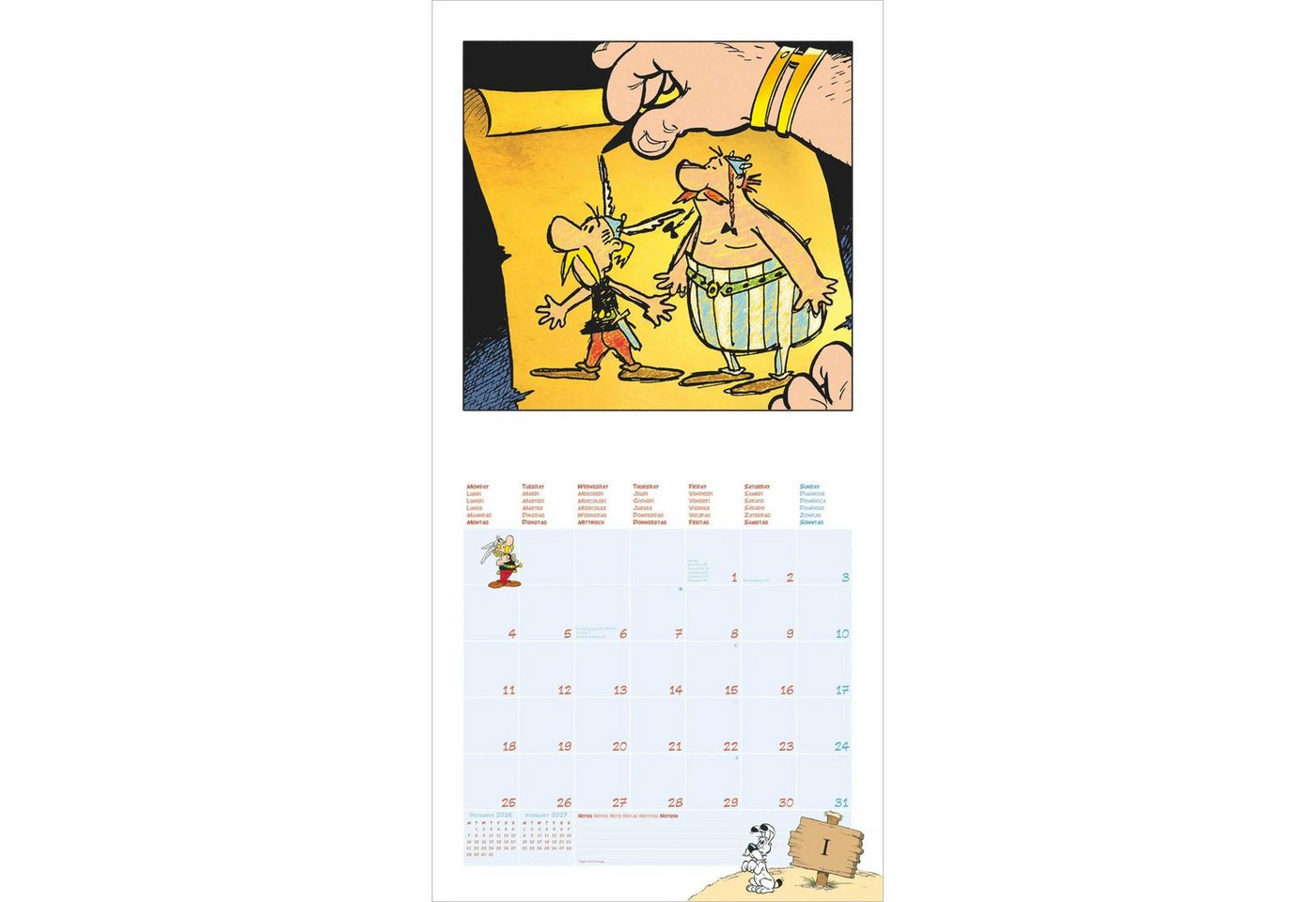 Wandkalender Asterix & Obelix 2027 Bild 2