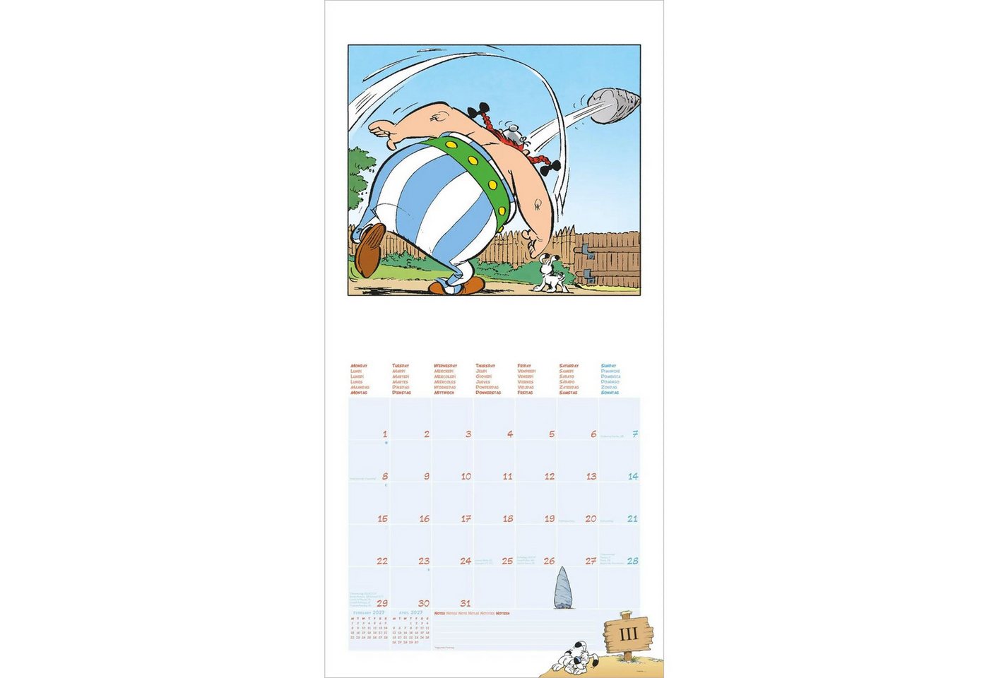 Wandkalender Asterix & Obelix 2027 Bild 5