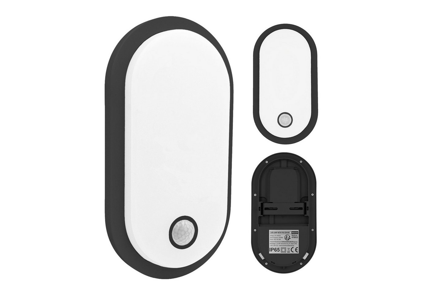 Maclean LED Außen-Wandleuchte MCE534 mit Bewegungsmelder PIR-Sensor Farbtemperatur 3000/4000/6000 K, 10 W/15 W/18 W, IP65 Bild 3