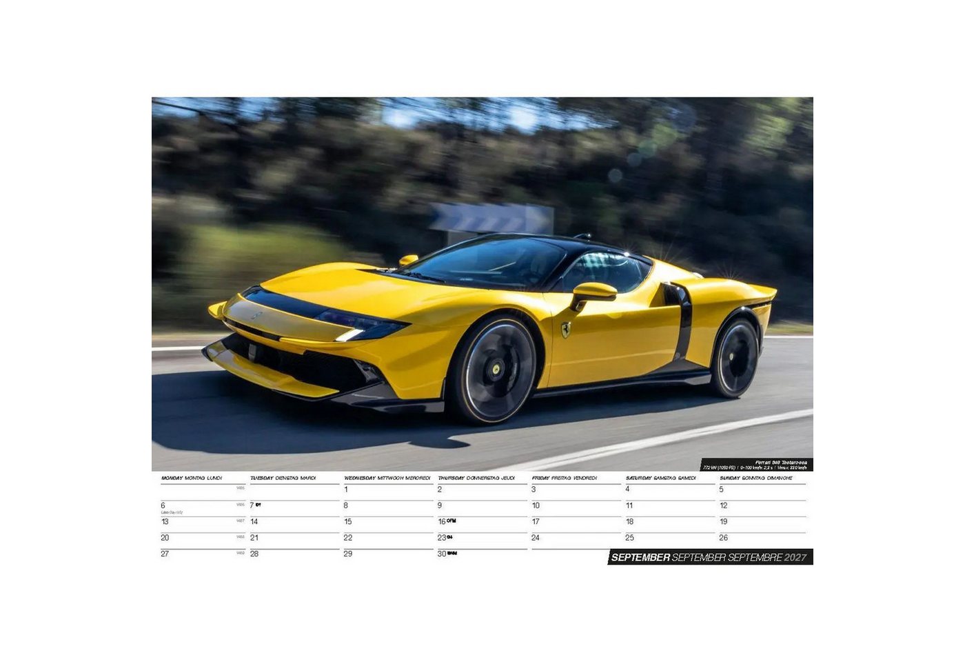 Wandkalender Sports Cars 2027 - Sportwagen - Autos Kalender - Der ultimative...