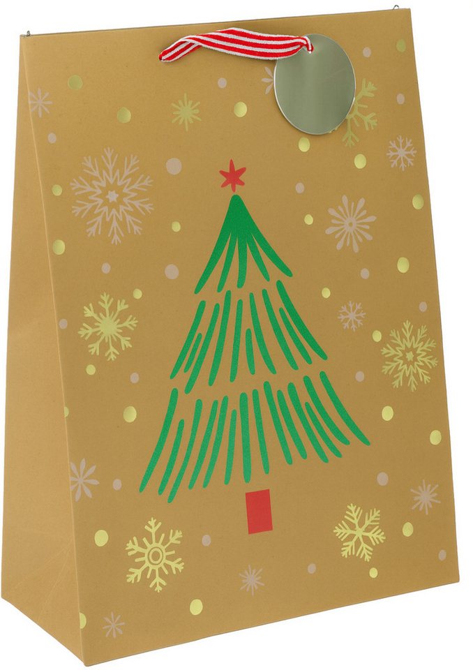 Koopman Geschenktüten Weihnachtstüte Papiertüte Geschenkbox Weihnachten 8er Set, (8St), 4 Motive, Geschenkidee, Papier Bild 3