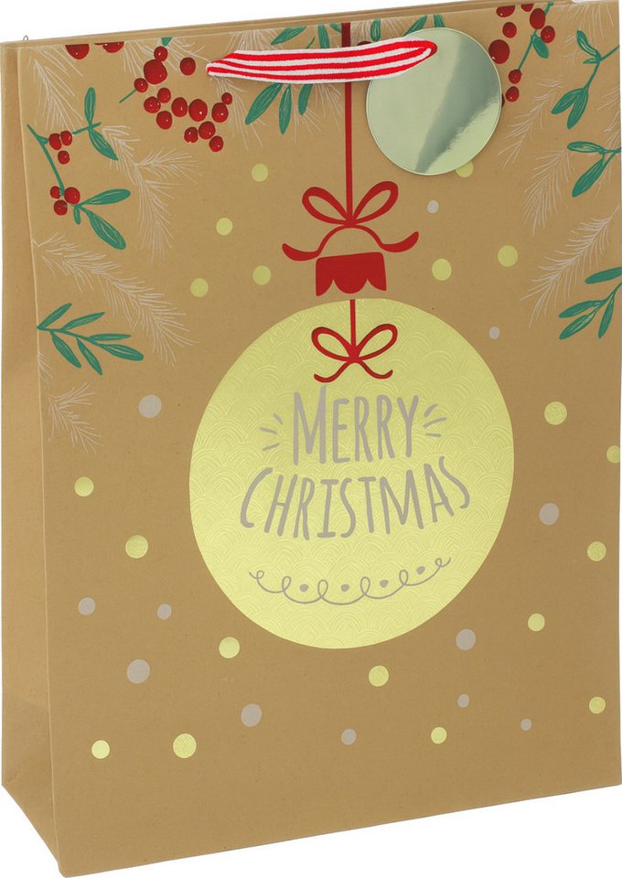 Koopman Geschenktüten Weihnachtstüte Papiertüte Geschenkbox Weihnachten 8er Set, (8St), 4 Motive, Geschenkidee, Papier Bild 5