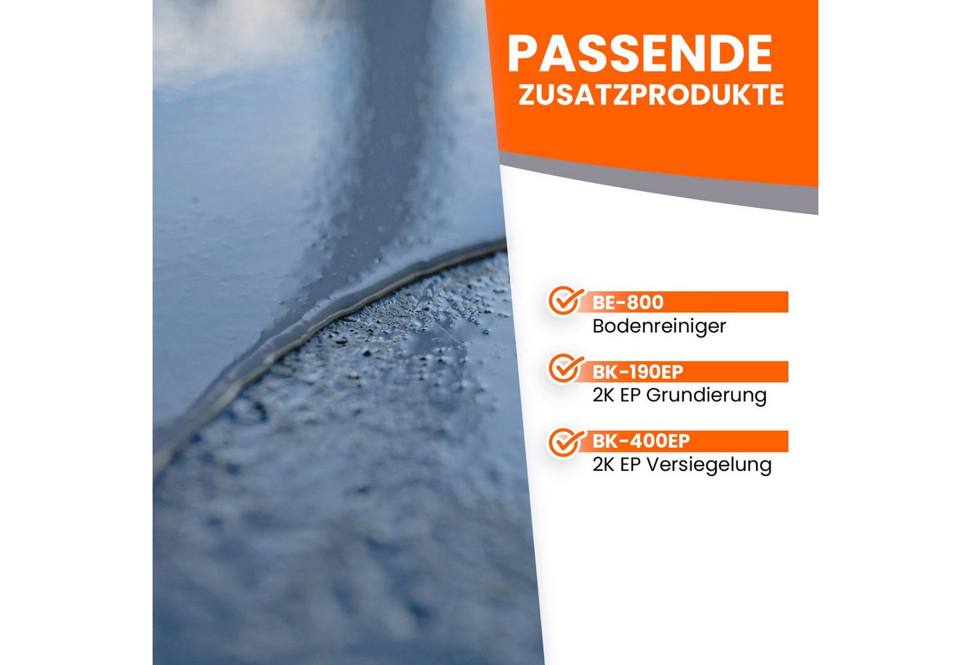 BEKATEQ Bodenversiegelung BK-205EP 2K Epoxidharz Nivelliermasse Bodenbeschichtung, Bodenbeschichtung UV-optimiert, Lösemittelfrei, Geruchsarm Bild 2