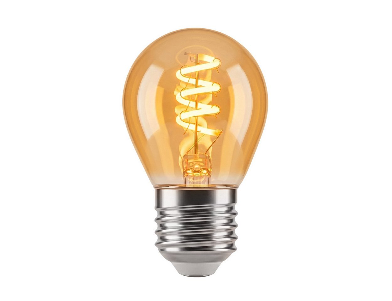hofstein LED-Leuchtmittel 3er Set Glühbirne Extra Warmweiß dimmbar 4 Watt, E27, 2200 Kelvin, 220 Lumen, Kerze, Filament Spirale, Amber Bild 5