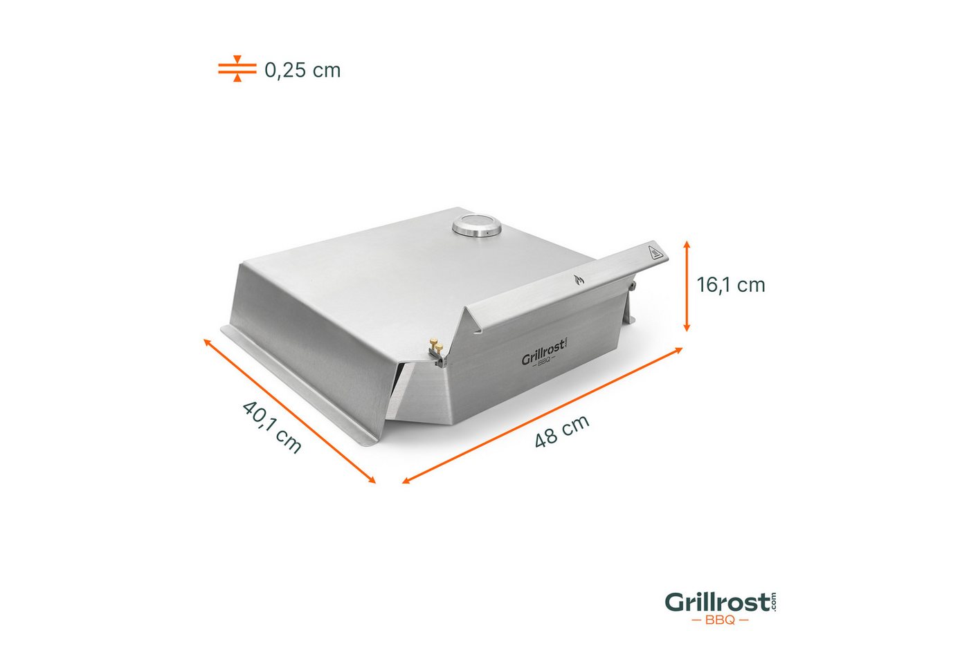 Grillrost.com BBQ Grillrost BBQ Klapptür für Pizzahaube, Made in Germany Bild 5