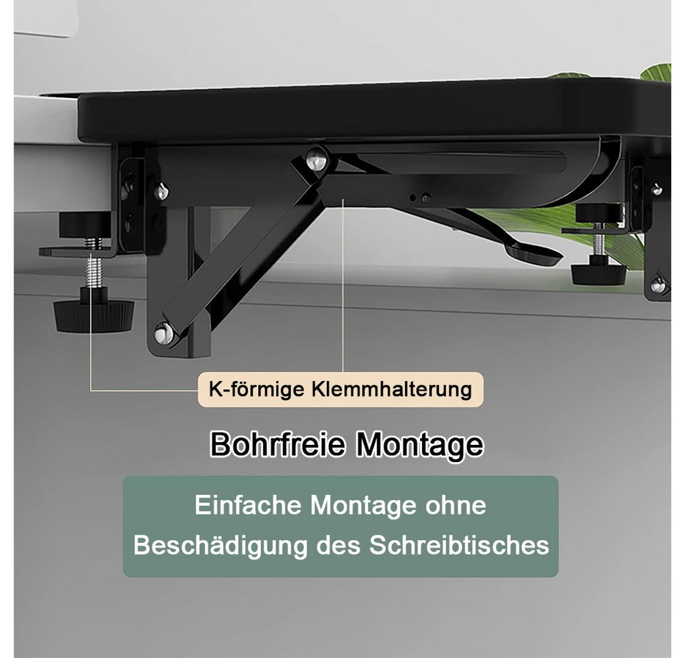 AFKSMILE Handballenauflage stabile Mausarmhalterung,Computer-Tischverlängerung,desk extender, Faltbare Armauflage, Fensterbrett-Verlängerung für Zuhause und Büro Bild 5