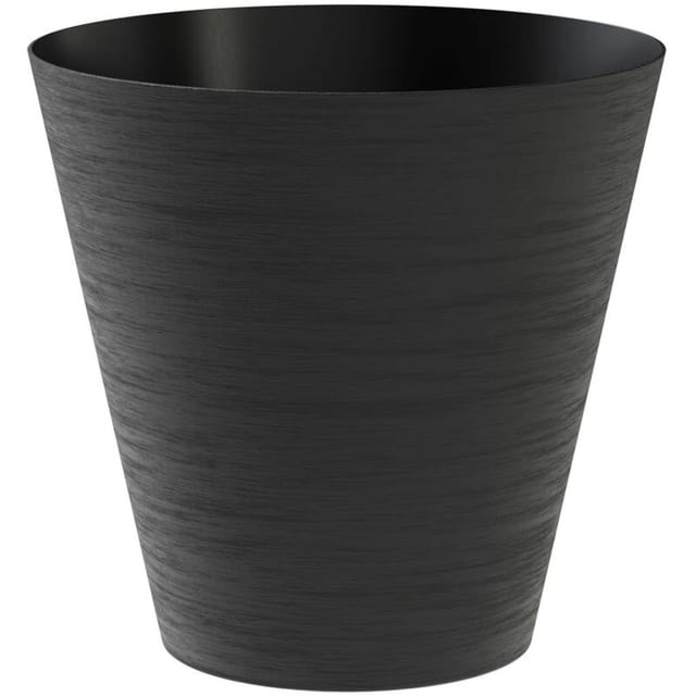 Teraplast™ Pflanzgefäße Hoop Rund Black Schwarz 25 Cm - Kunststoff