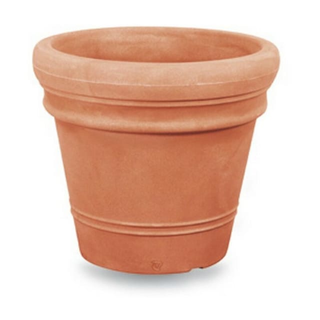 Veca - Ducale Vase Mit Glatter Doppelkante 75 Cm - Erde Aus Siena
