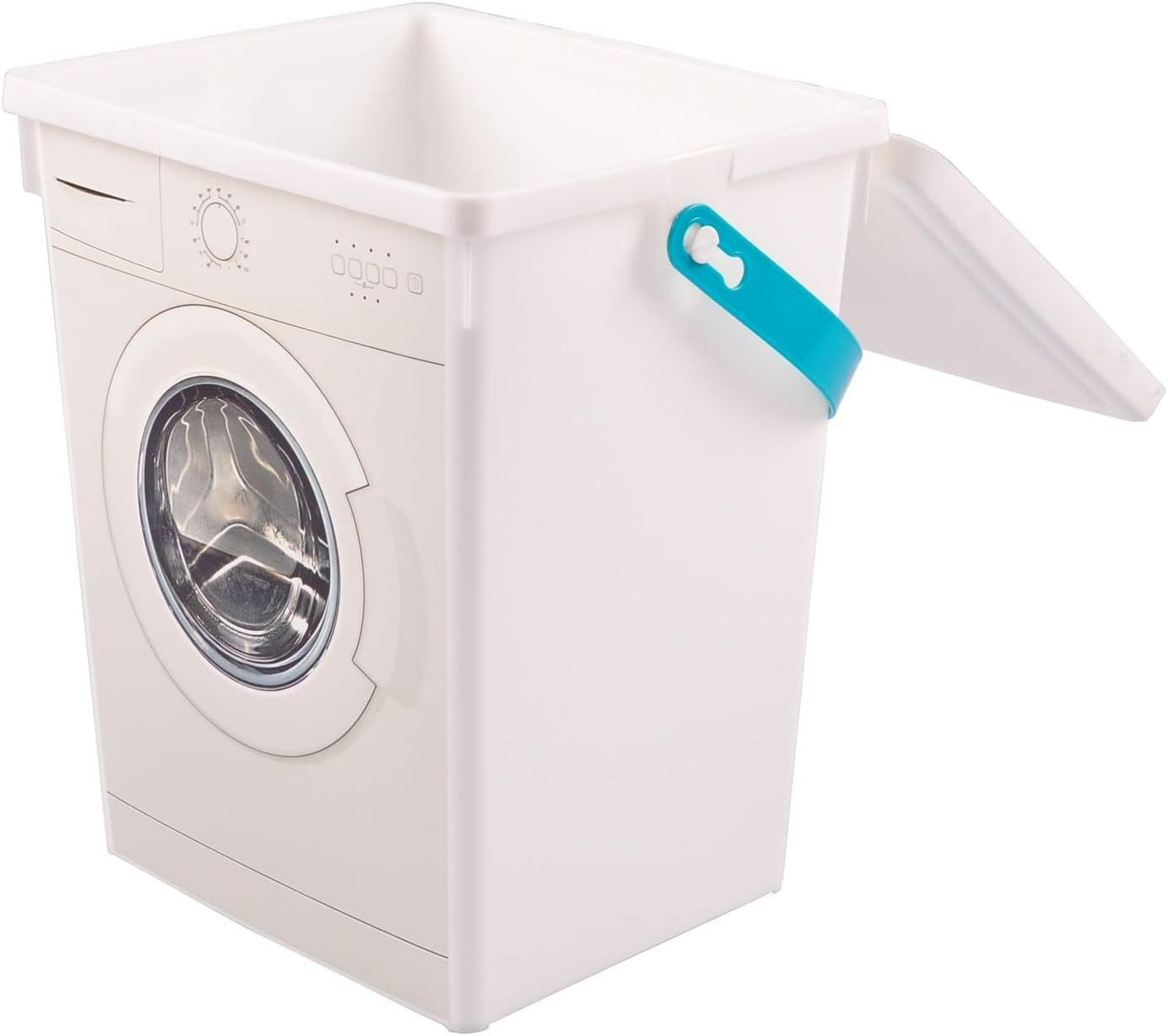 WestCraft Transportbehälter Waschpulverbox in Form einer Waschmaschine für Waschmittel, (1-St), Waschmittelbox, Eimer 5 Liter, Waschmitteldose, Waschmittelbehälter Bild 2