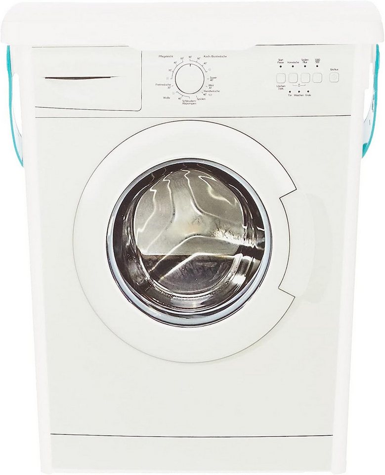 WestCraft Transportbehälter Waschpulverbox in Form einer Waschmaschine für Waschmittel, (1-St), Waschmittelbox, Eimer 5 Liter, Waschmitteldose, Waschmittelbehälter Bild 3