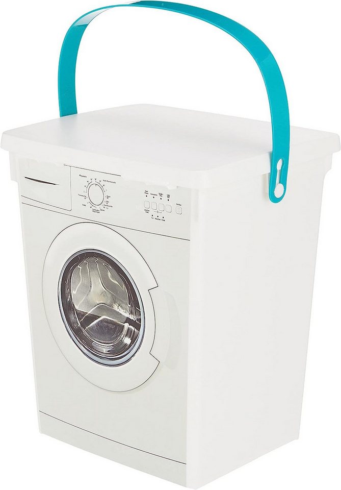 WestCraft Transportbehälter Waschpulverbox in Form einer Waschmaschine für Waschmittel, (1-St), Waschmittelbox, Eimer 5 Liter, Waschmitteldose, Waschmittelbehälter Bild 5