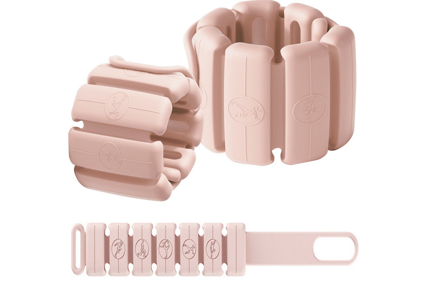 AIMAX Gewichtsmanschette Silikon-Gewichtsarmbänder, verstellbares Gewicht, 0,25 kg, 2er-Pack, Geeignet für Handgelenks & Fußgelenkgewichte, Yoga, Fitness, Gehen Bild 4