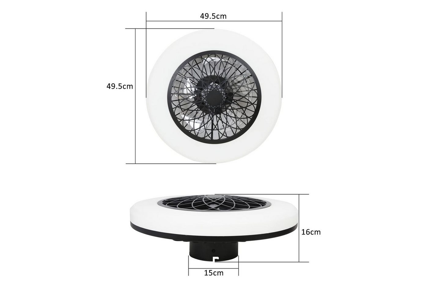 ZMH Deckenventilator Mit Fernbedienung & Licht Leise für Schlafzimmer Timer Dimmbar Fan Bild 4