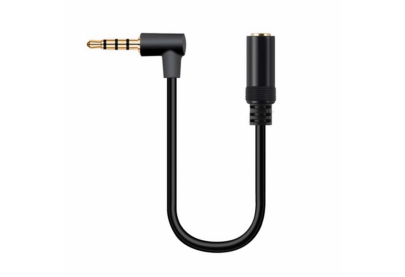 Bolwins J44 30cm Audiokabel Verlängerungskabel 3,5mm Stecker zu 3,5m Buchse Audio-Kabel, 3,5 mm Klinkenstecker, 4-polig (TRRS), 3,5 mm Klinkenbuchse, 4-polig (TRRS) (30 cm), 3,5-mm-Audio-Verlängerungskabel