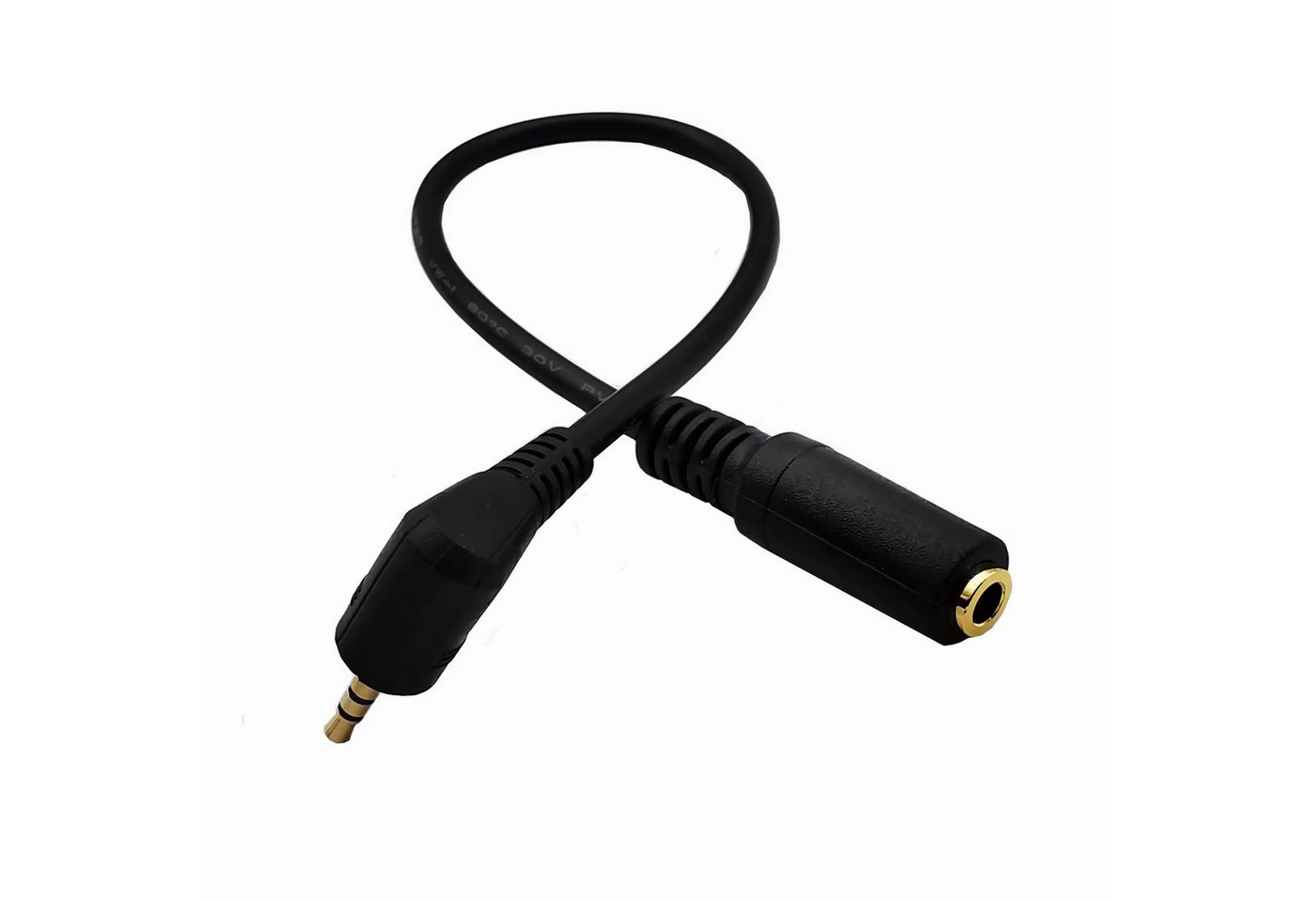 Bolwins J44 30cm Audiokabel Verlängerungskabel 3,5mm Stecker zu 3,5m Buchse Audio-Kabel, 3,5 mm Klinkenstecker, 4-polig (TRRS), 3,5 mm Klinkenbuchse, 4-polig (TRRS) (30 cm), 3,5-mm-Audio-Verlängerungskabel Bild 3