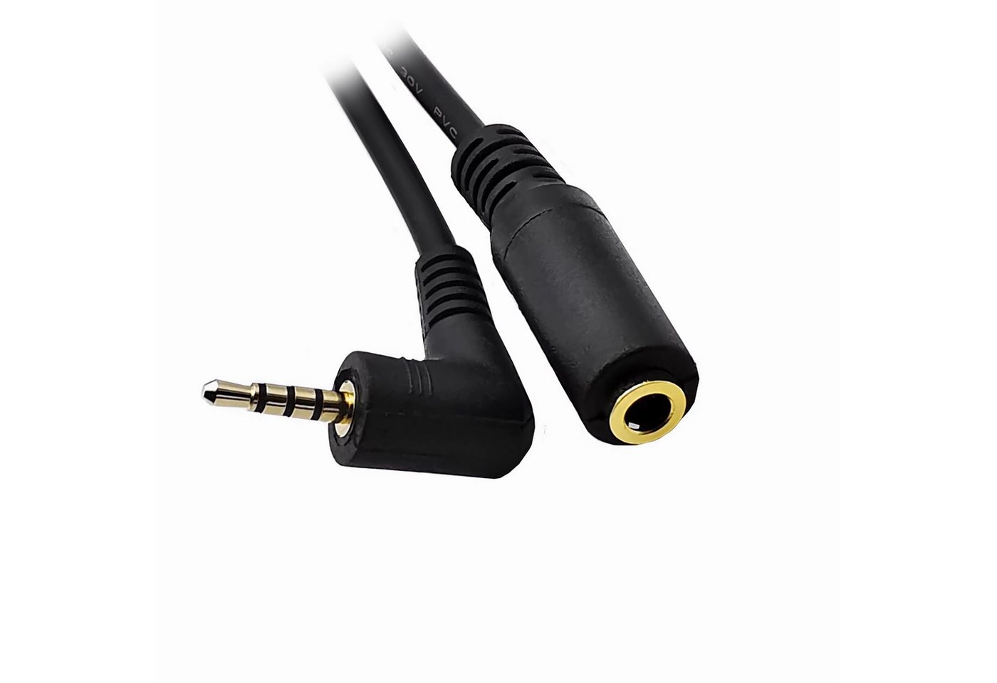 Bolwins J44 30cm Audiokabel Verlängerungskabel 3,5mm Stecker zu 3,5m Buchse Audio-Kabel, 3,5 mm Klinkenstecker, 4-polig (TRRS), 3,5 mm Klinkenbuchse, 4-polig (TRRS) (30 cm), 3,5-mm-Audio-Verlängerungskabel Bild 5