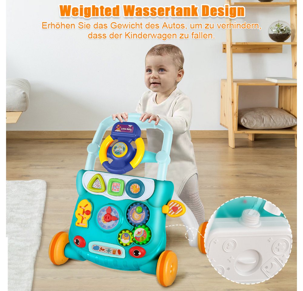 JEOBEST Lauflernwagen Lauflernhilfe, Frühpädagogisches Aktivitätszentrum, Babymusik-Lernspielzeug, Für Kinder von 6-36 Monaten Bild 5