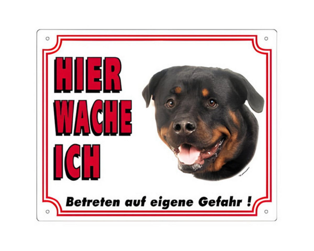 Nobby Warnschild Warntafel Rottweiler auf hellem Hintergrund