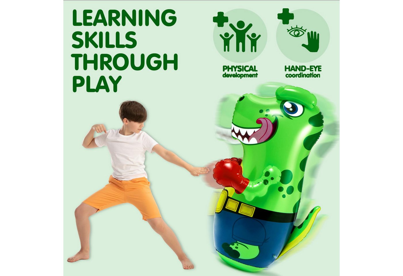 JOYIN Standboxsack JOYIN Dino Boxsack 47 Zoll, freistehend mit Rückfederung (1-tlg)