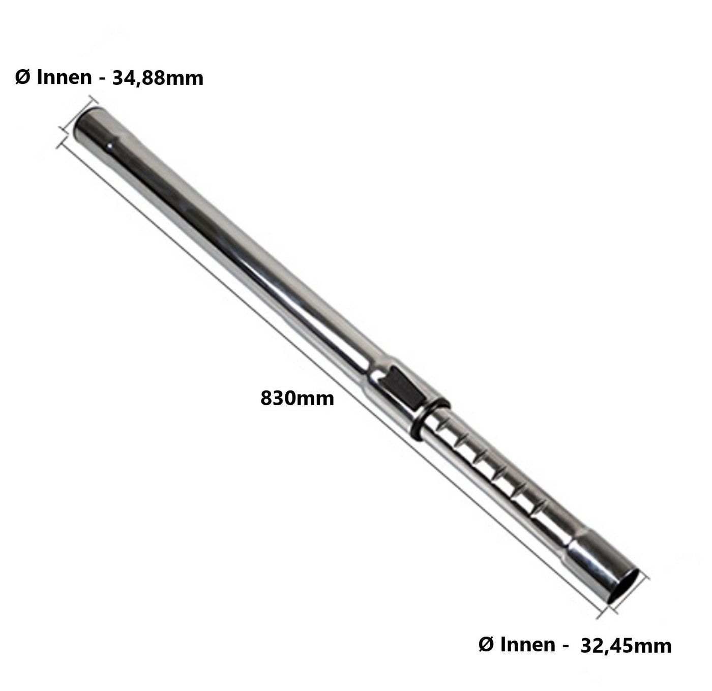 BAYLI Teleskoprohr Teleskoprohr 35mm Ø Staubsaugerrohr ausziehbar 510-830 mm – Universell