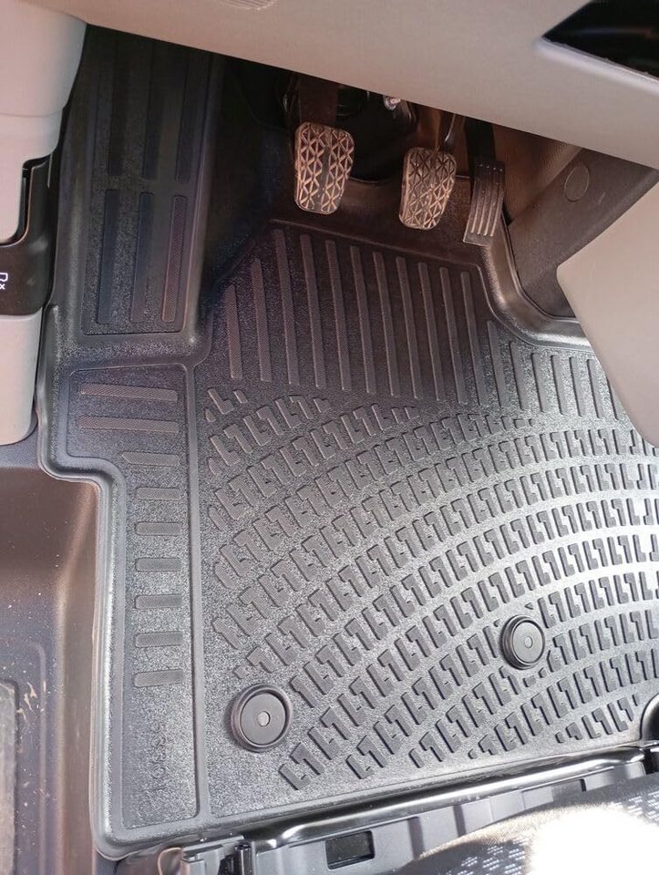 Trimak Passform-Fußmatten Kompatibel mit Ford Transit Custom Kastenwagen ab 2024 Auto Gummimatte, Ford Transit Custom 2. Gen. Kastenwagen ab 2024 Gummimatten Auto TPE Bild 2