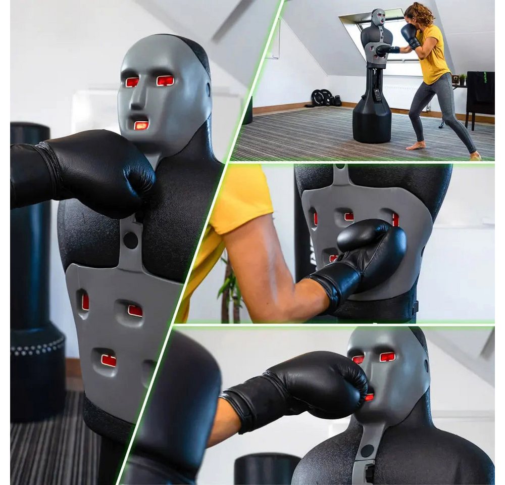 Sport-Knight® Boxdummy Box-Dummy DELUXE – Interaktiver, höhenverstellbarer Reaktionstrainer, Interaktives Training, höhenverstellbar, verschieden Trainingsmodi Bild 2