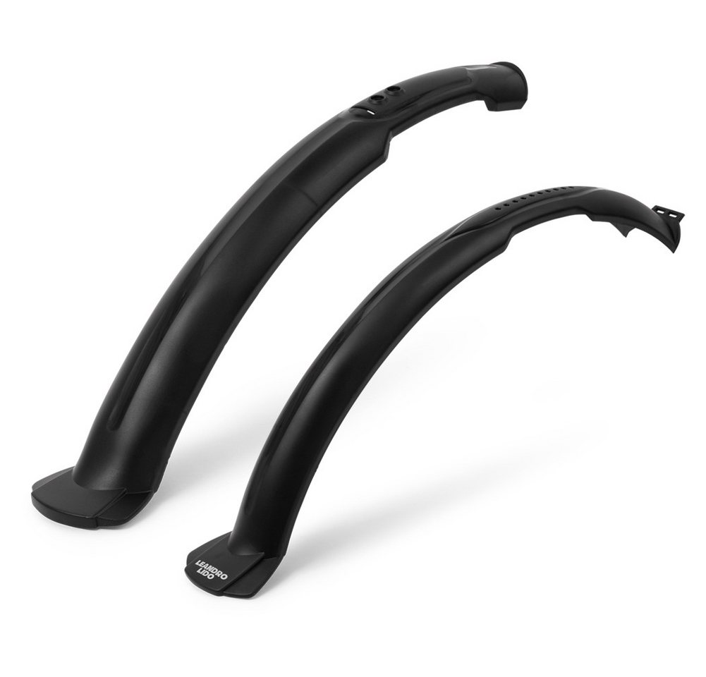 LEANDRO LIDO Schutzblech LEANDRO LIDO Fahrrad Schutzblech Set 26" bis 27,5" (Schutzblech Set aus 2 Blechen, je eins für vorne und hinten), schützt vor aufspritzendem Dreck und Wasser