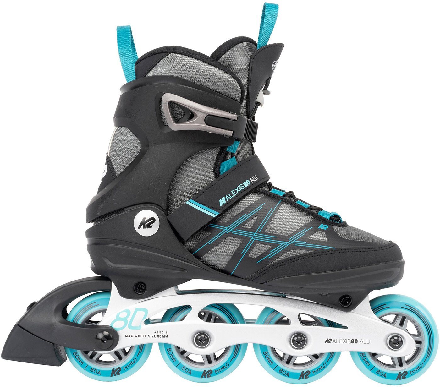 K2 Inlineskates ALEXIS 80 ALU GRAY_CYAN