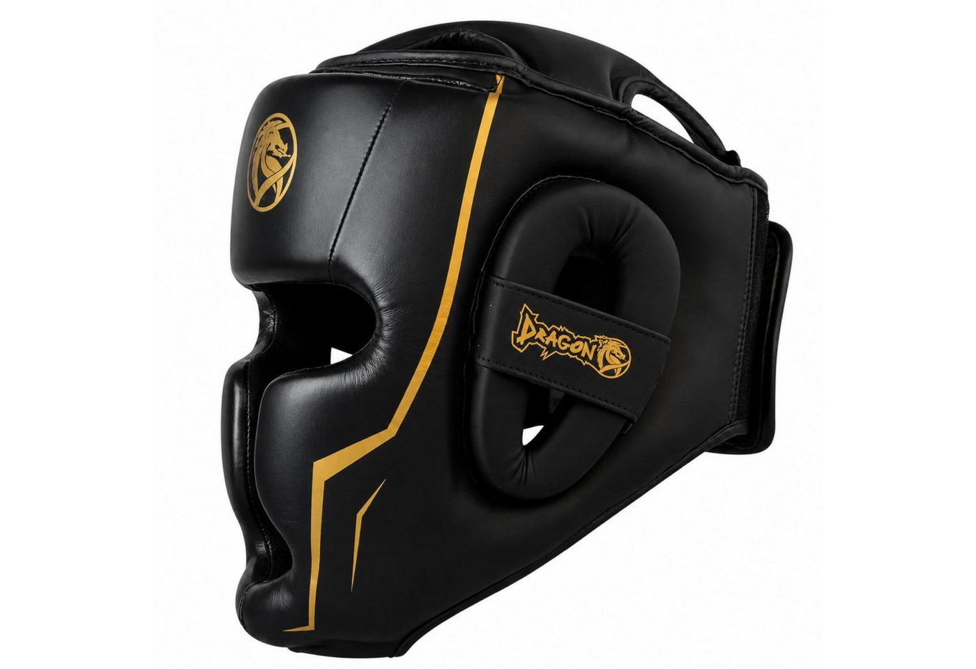 DragonDo Kopfschutz Boxhelm Legacy Schwarz Black für Kickboxen, Kampfsport MMA Training