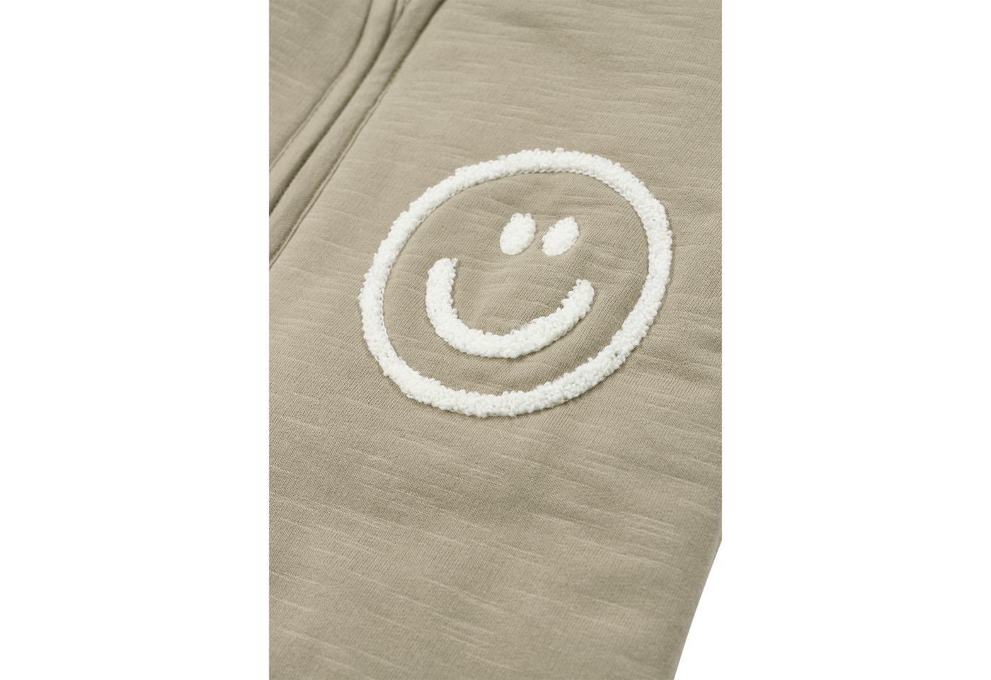 Meyco Baby Babyschlafsack Slub Smile Taupe/Offwhite (1 tlg), 70cm Bild 5