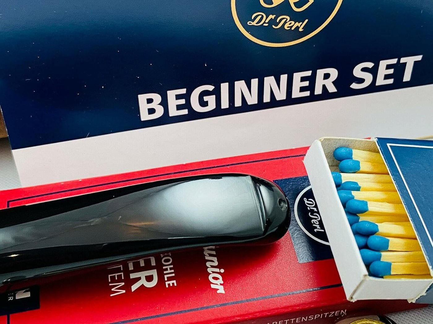 VAUEN Handpfeife VAUEN Tabakpfeife Starter Set mit viel Zubehör 9042 dunkel braun, inkl. Lederbeutel, praktischer Begleiter für unterwegs Bild 2