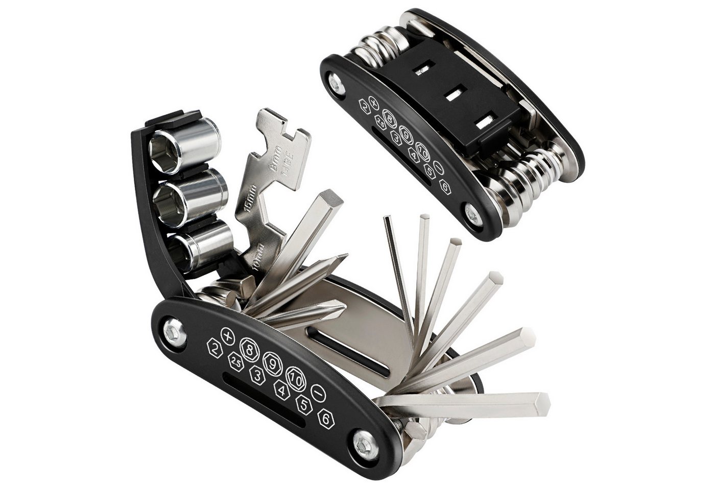 EXTSUD Fahrradwerkzeugset Fahrrad Reparatur Set, Reparatursatz, 16-in-1 Werkzeuge, (fahrrad werkzeug, Fahrradwerkzeug Tool), Fahrrad-Multitool Kit Multifunktionswerkzeug für Mountainbike Bild 3
