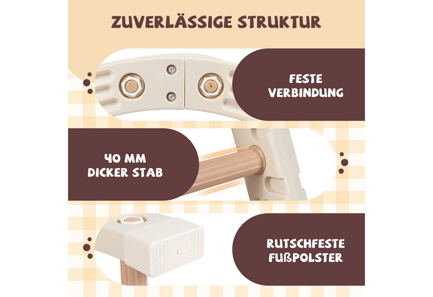COSTWAY Klettergerüst, 5-in-1 Montessori Klettersset, Kletterspielzeug Holz Bild 3