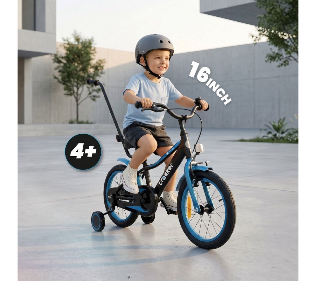 Sun Baby Kinderfahrrad SUN BABY Tracker Bike 16 Zoll Jungenfahrrad mit Schubstange - Blau Bild 3