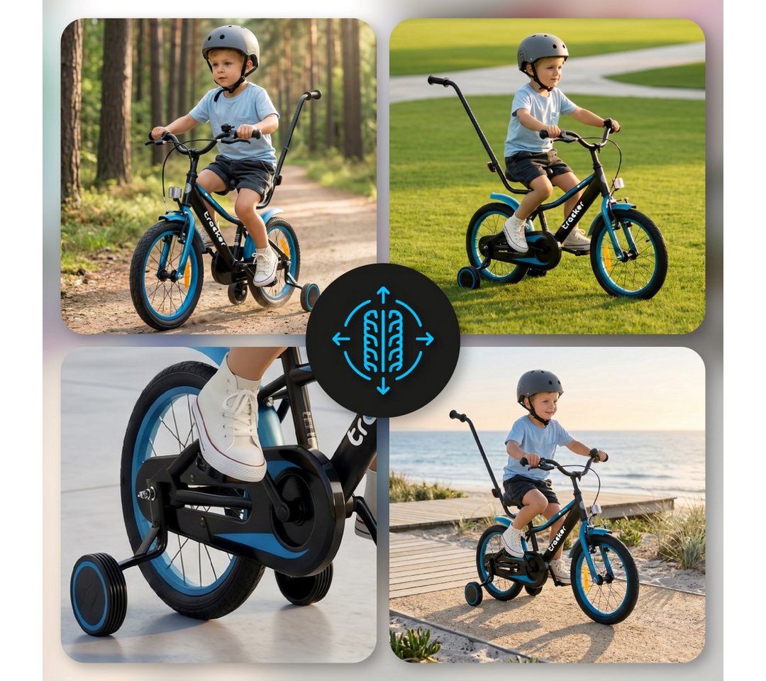 Sun Baby Kinderfahrrad SUN BABY Tracker Bike 16 Zoll Jungenfahrrad mit Schubstange - Blau Bild 5